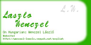 laszlo wenczel business card