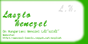 laszlo wenczel business card